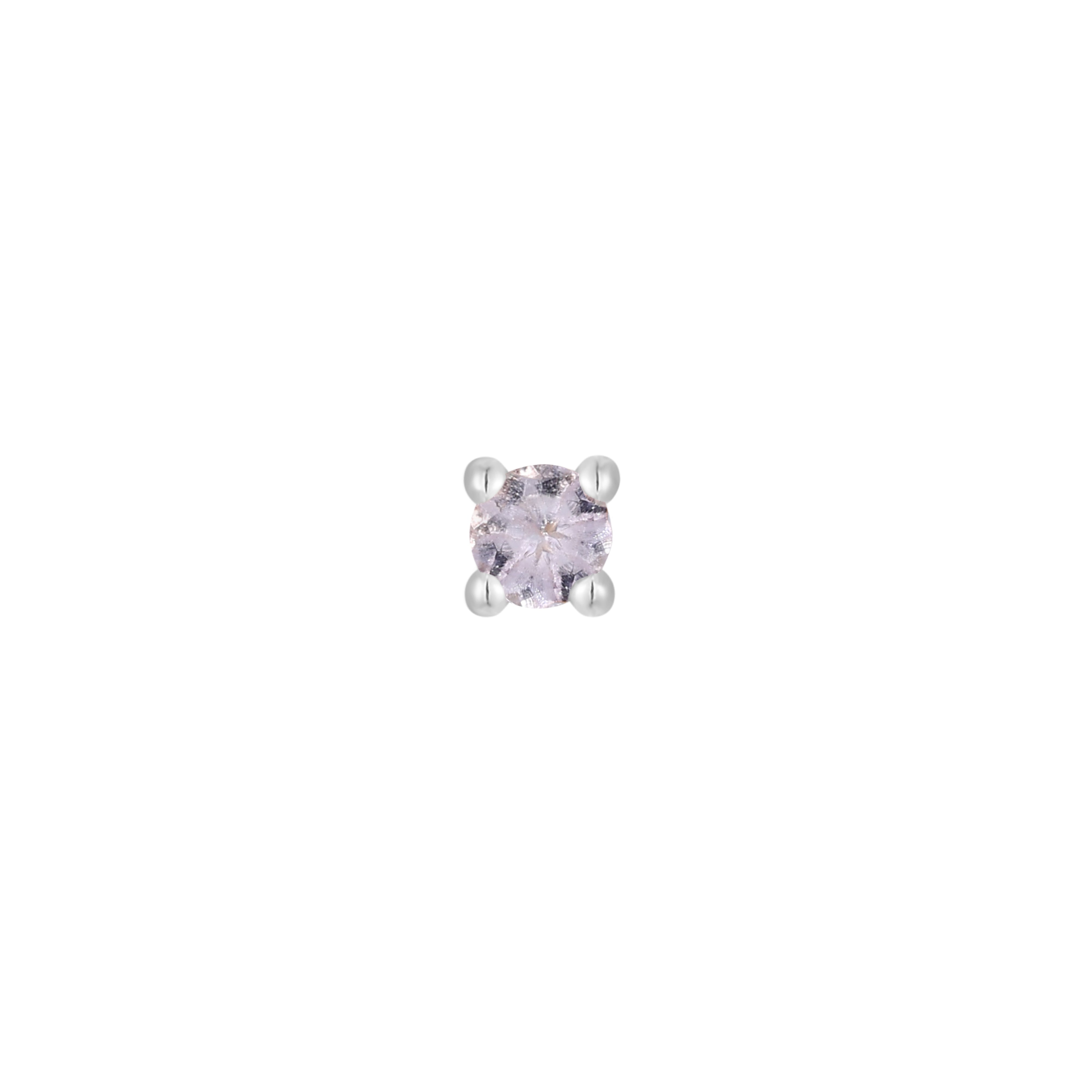 Prong Gem with Tanzanite - 14k White Gold - Buddha Jewelry