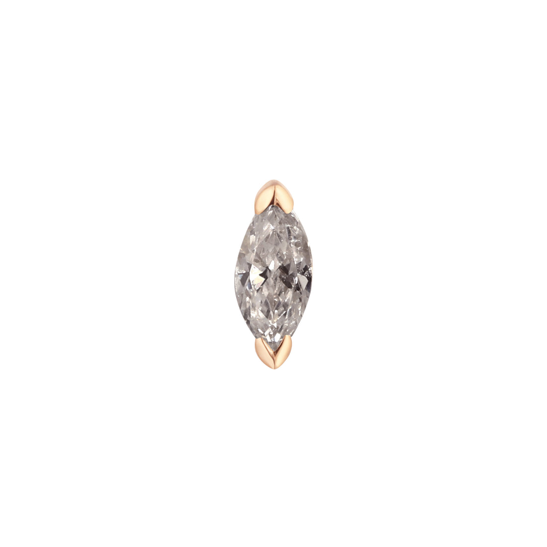 Zuri with Grey Diamond - 14k Rose Gold - Buddha Jewelry