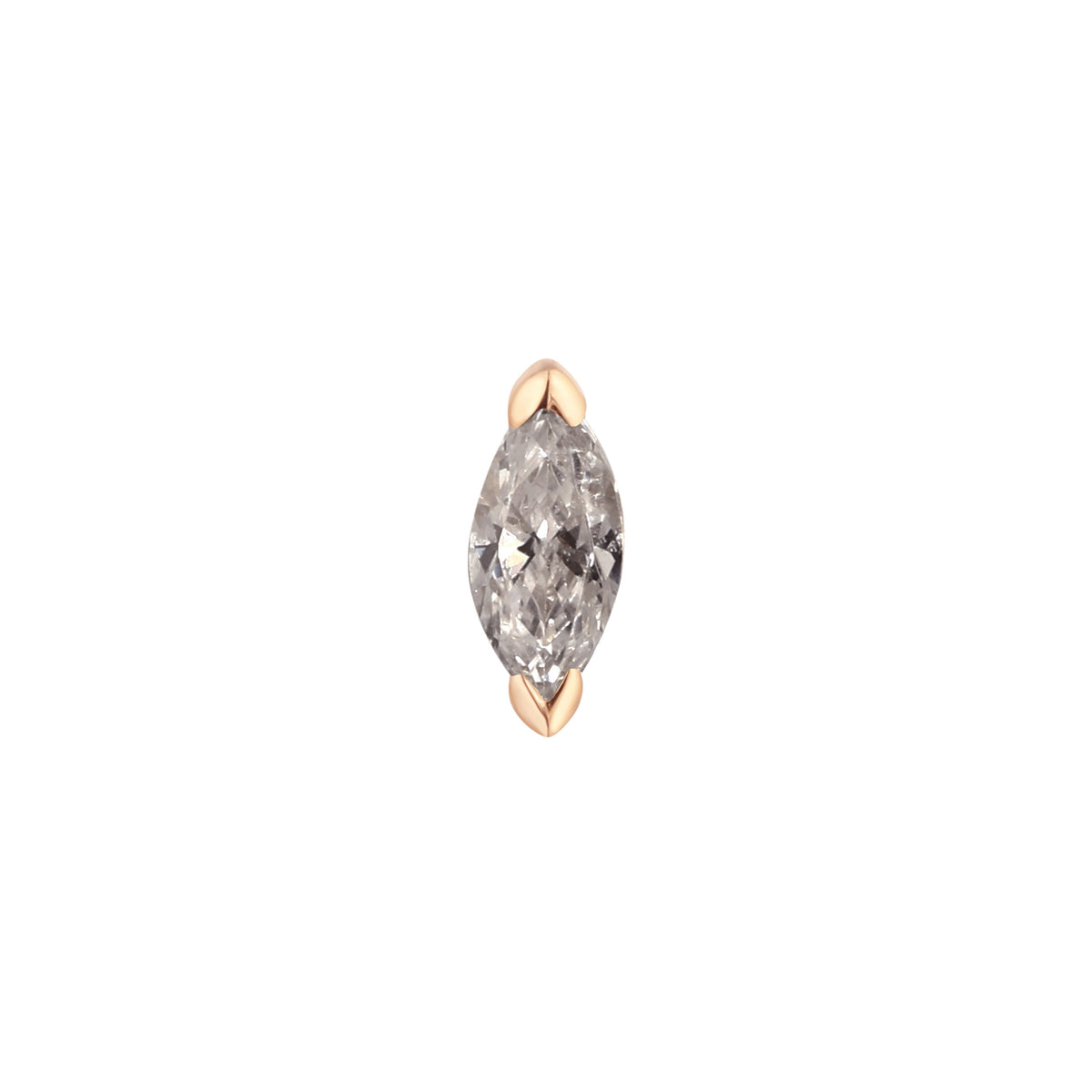 Zuri with Grey Diamond - 14k Rose Gold - Buddha Jewelry