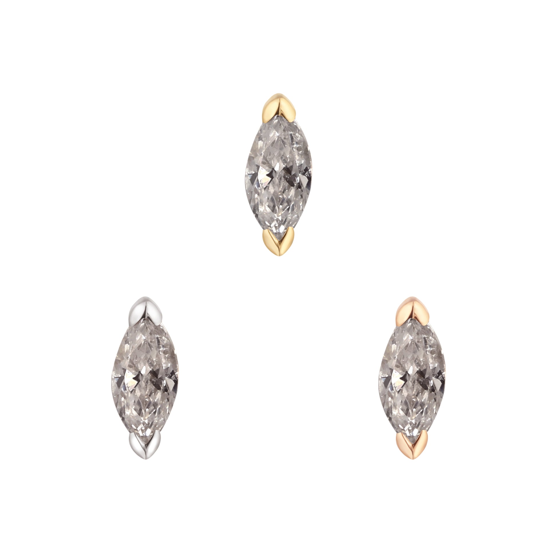 Zuri with Grey Diamond - Buddha Jewelry