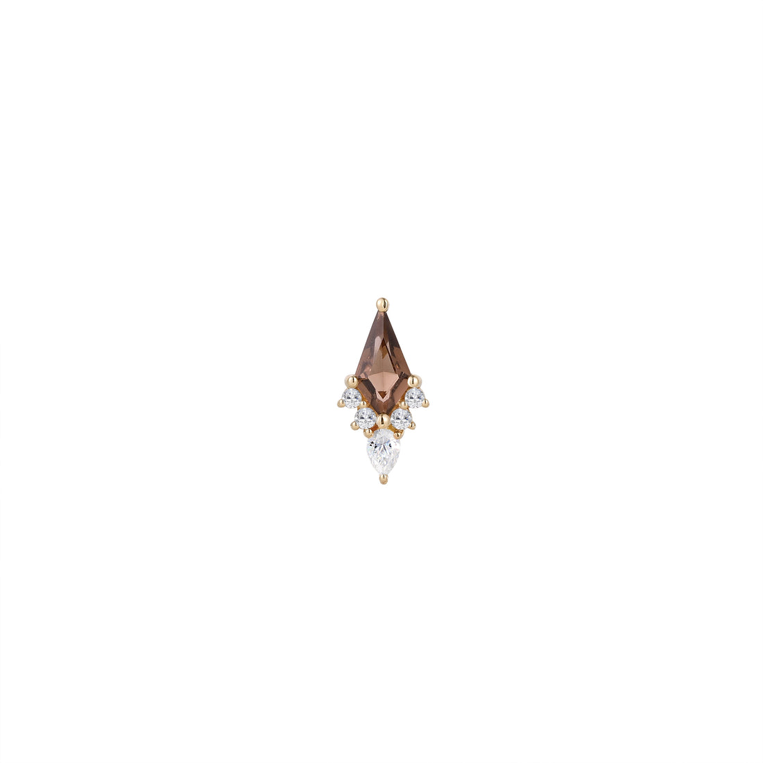 Afterglow with Smoky Quartz - 14k Yellow Gold - Buddha Jewelry