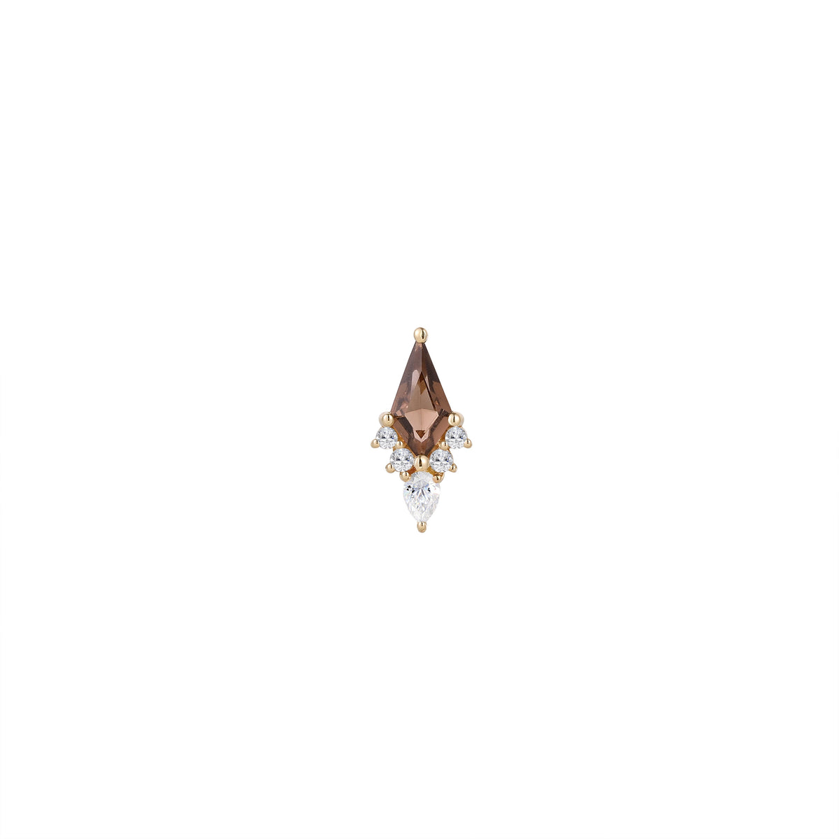 Afterglow with Smoky Quartz - 14k Yellow Gold - Buddha Jewelry