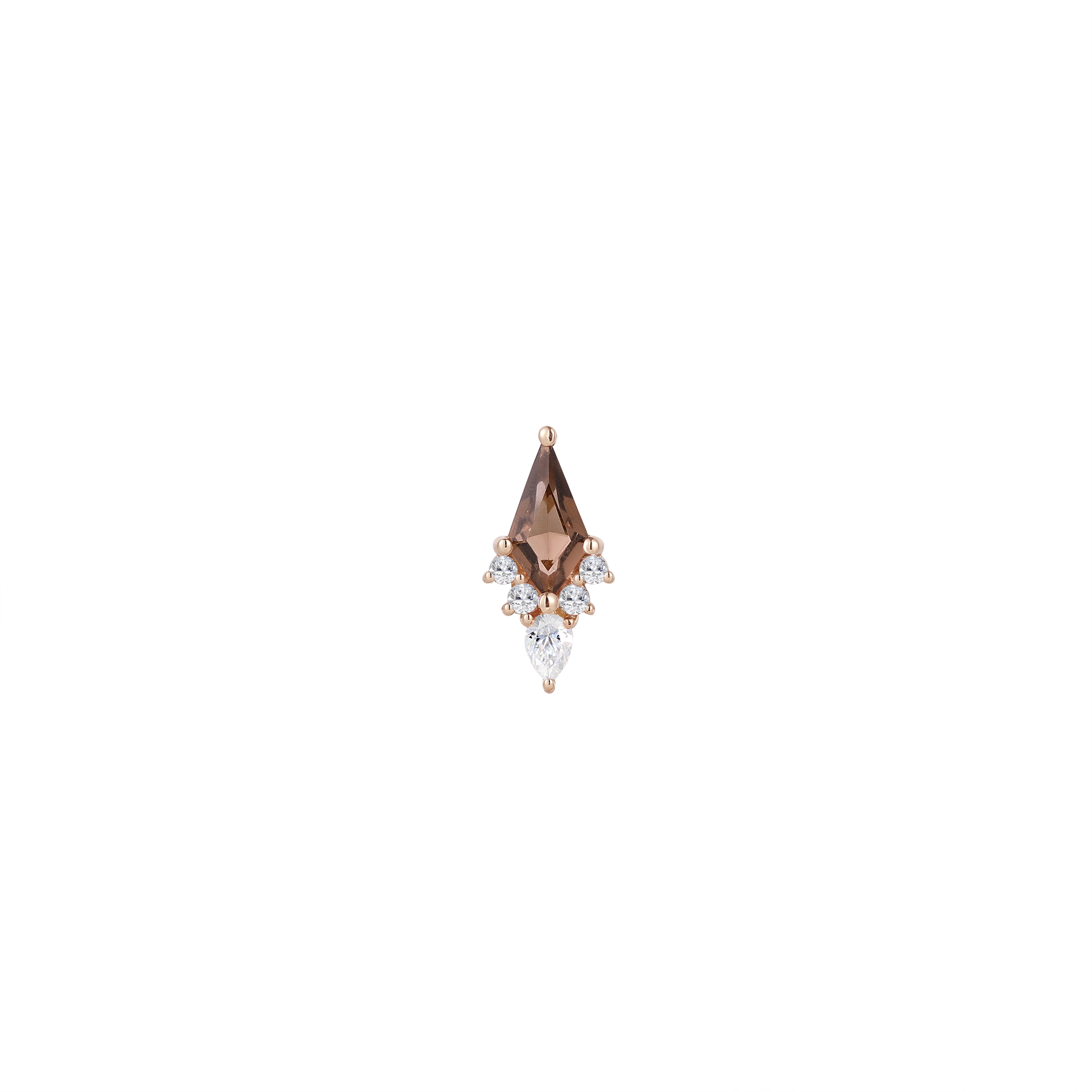Afterglow with Smoky Quartz - 14k Rose Gold - Buddha Jewelry