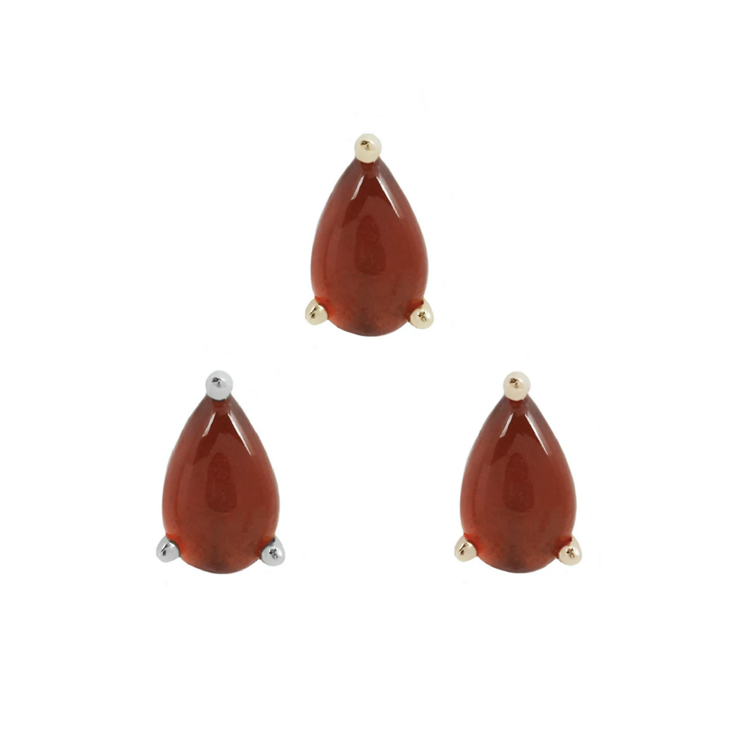 Prong Pear with Garnet From Buddha
