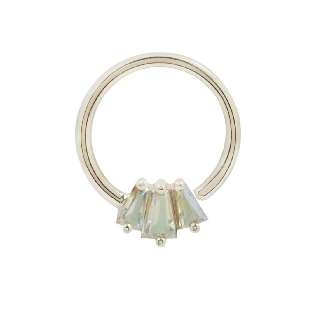 Gemma Trios Seam Ring with Mercury Mist Topaz — Buddha