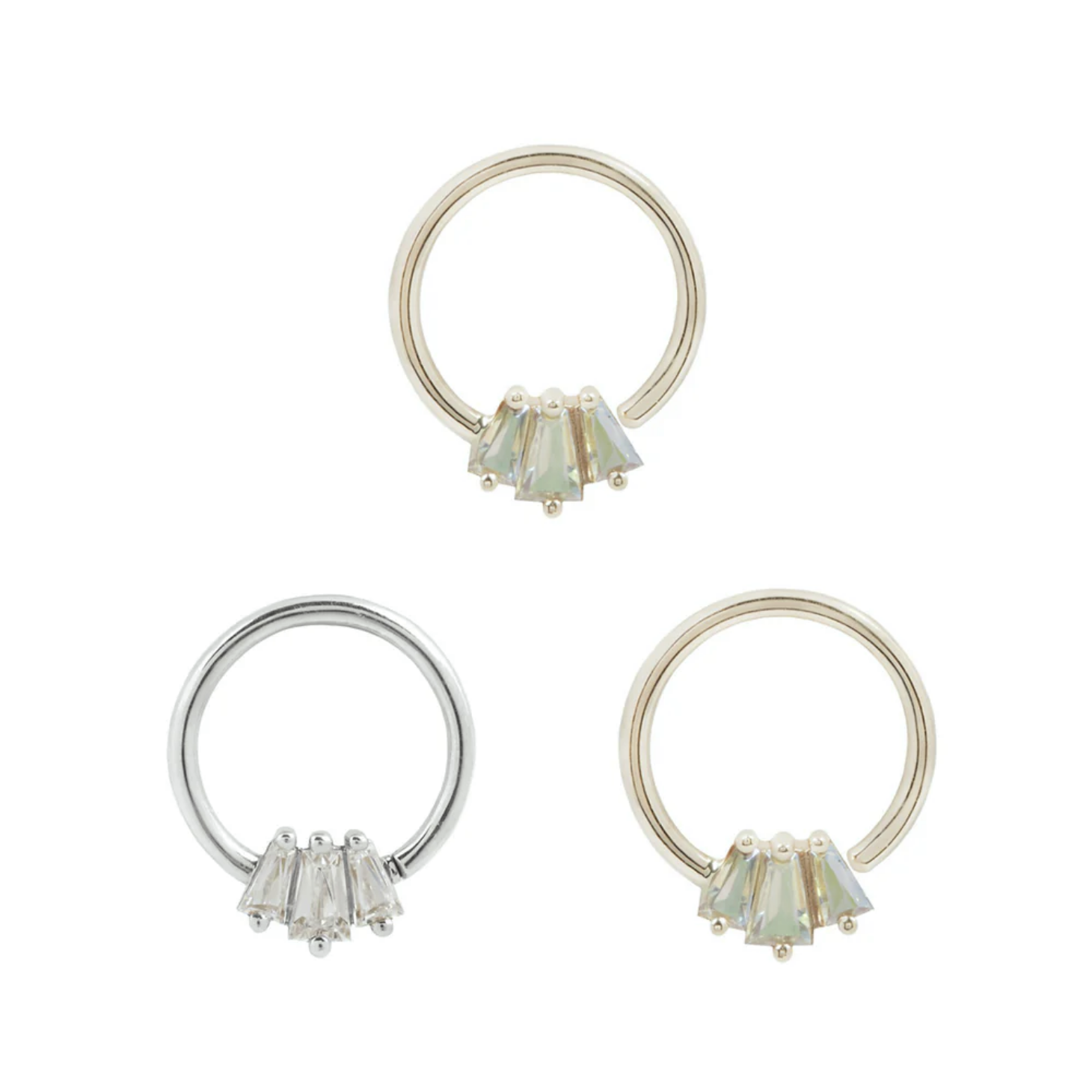 Gemma Trios Seam Ring with Mercury Mist Topaz — Buddha
