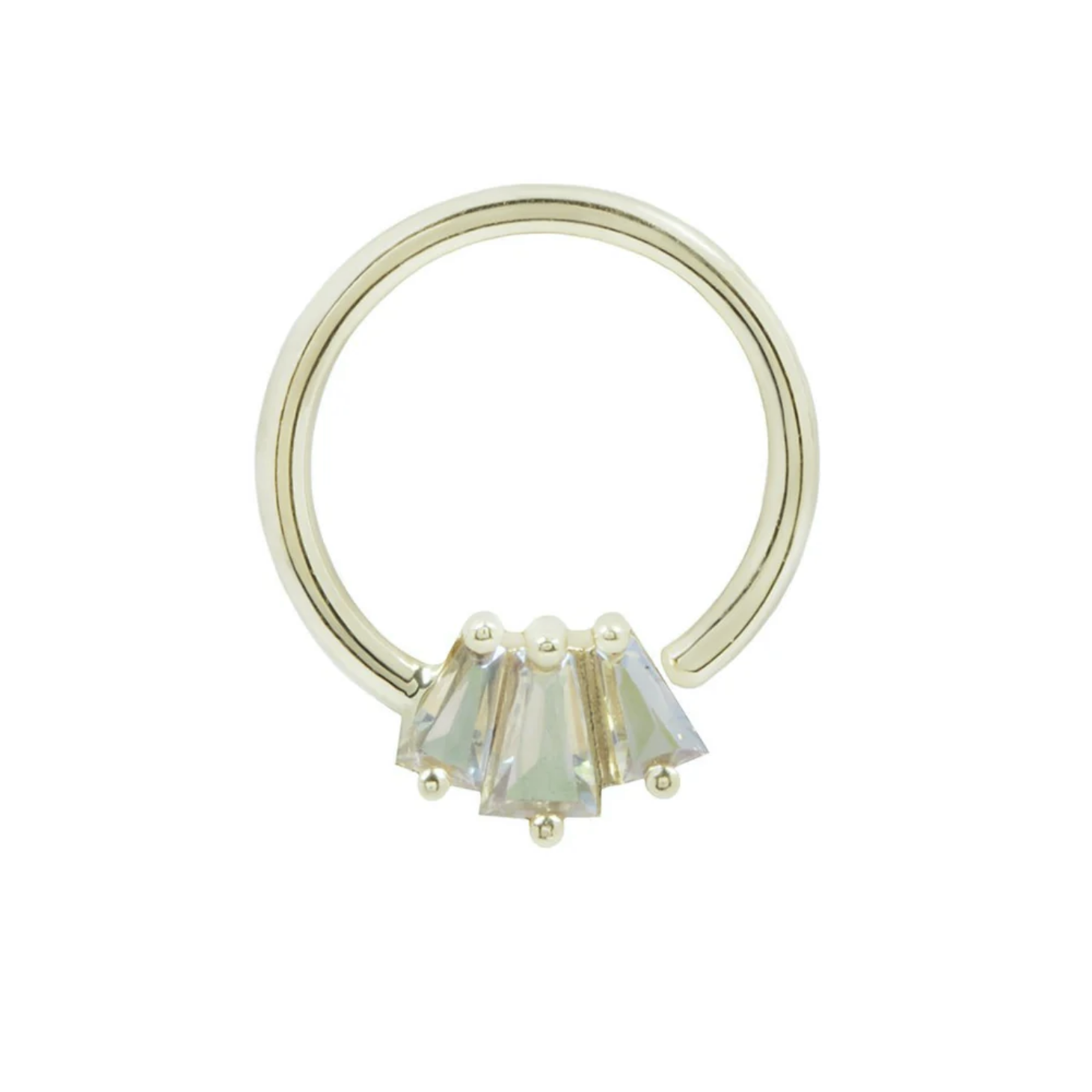 Gemma Trios Seam Ring with Mercury Mist Topaz — Buddha