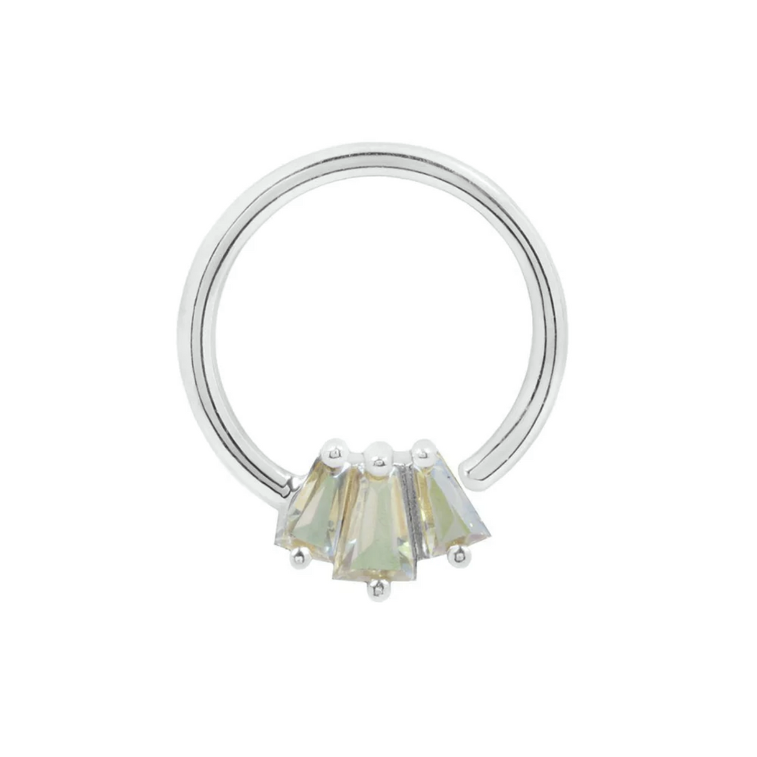 Gemma Trios Seam Ring with Mercury Mist Topaz — Buddha