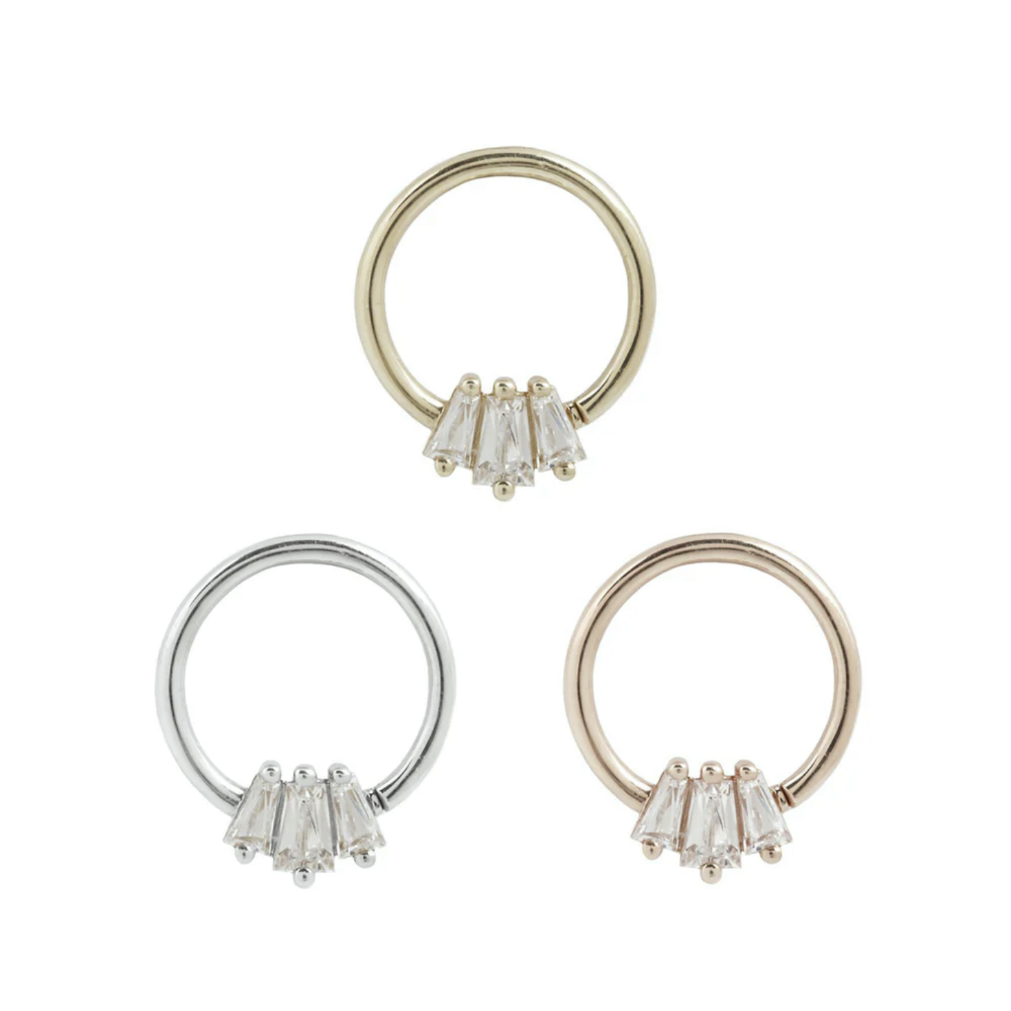 Gemma Trios Seam Ring with CZ — Buddha