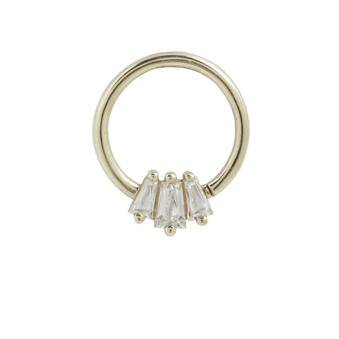 Gemma Trios Seam Ring with CZ — Buddha
