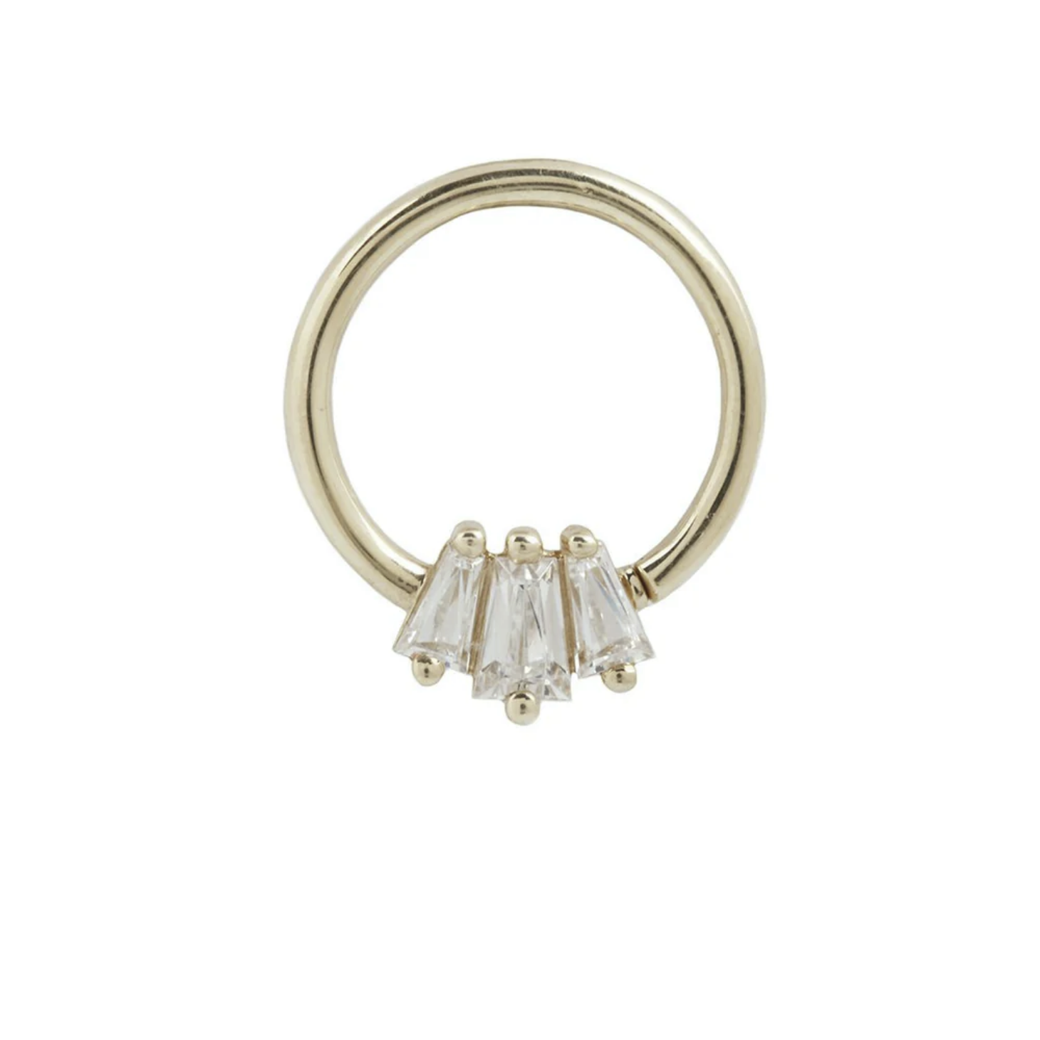Gemma Trios Seam Ring with CZ — Buddha