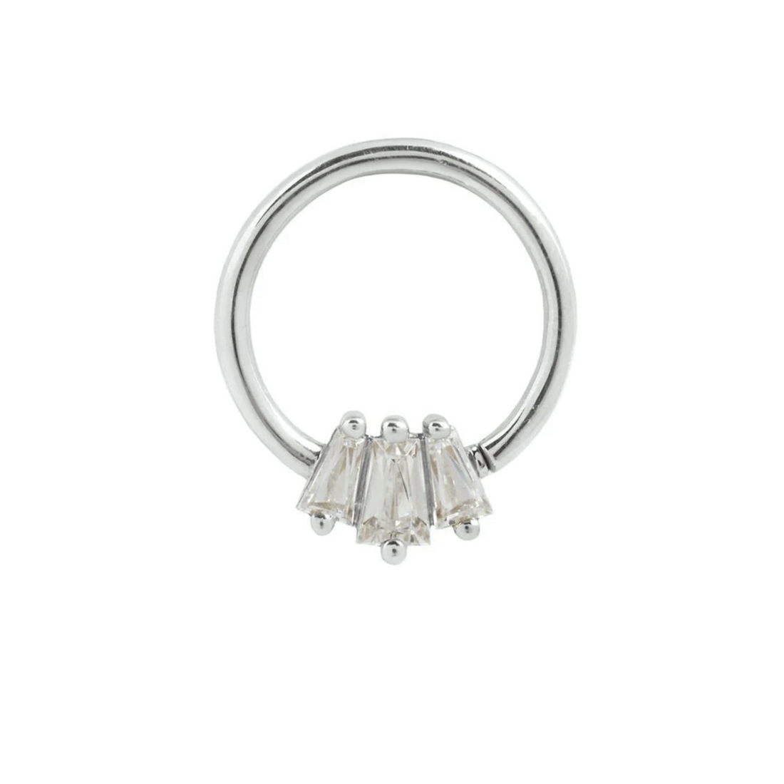 Gemma Trios Seam Ring with CZ — Buddha