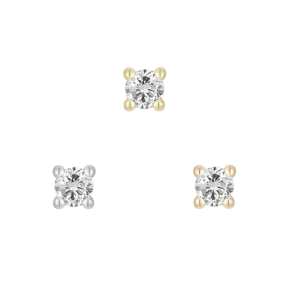Prong Set Gem with Genuine Diamond — Buddha