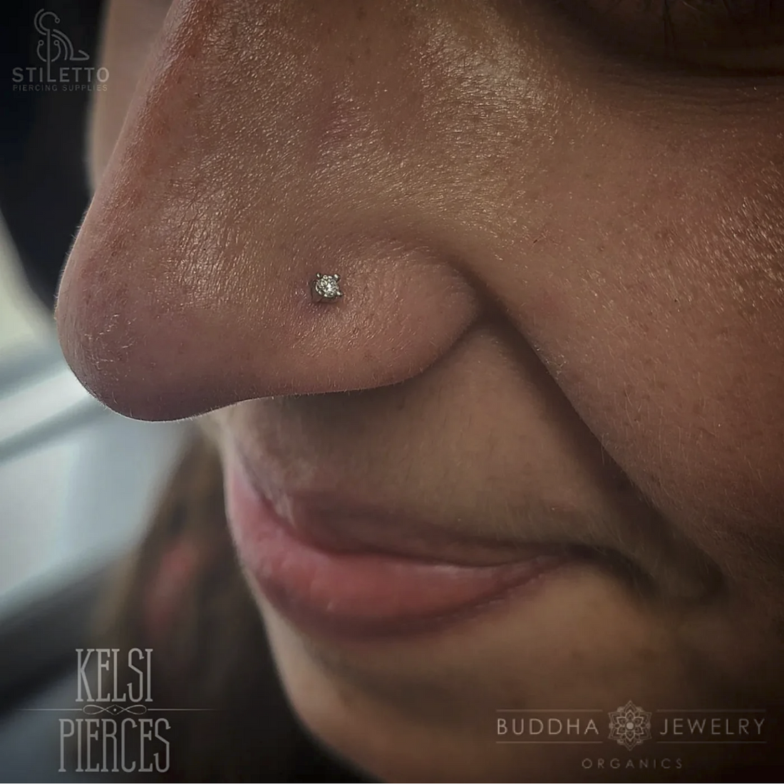 Prong Set Gem with Genuine Diamond — Buddha