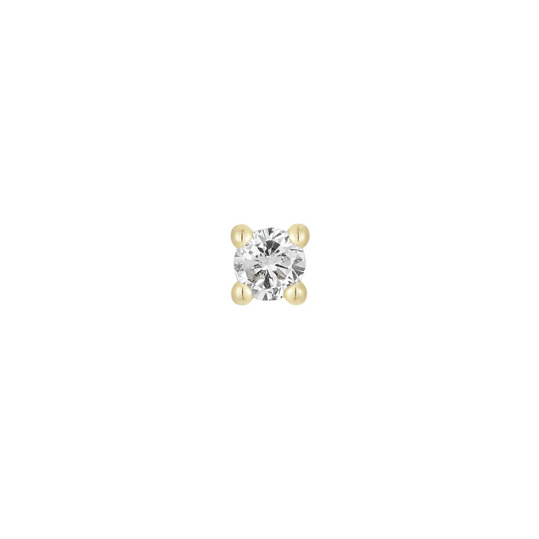 Prong Set Gem with Genuine Diamond — Buddha
