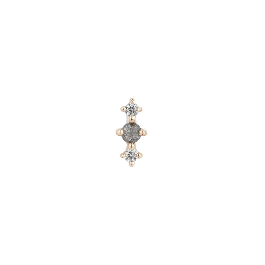 Ghostflower with Grey Diamond and CZ — Buddha