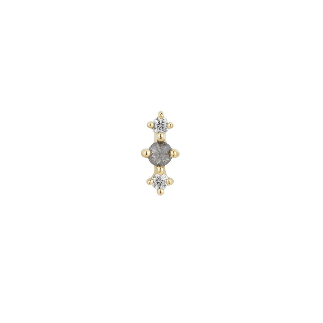Ghostflower with Grey Diamond and CZ — Buddha