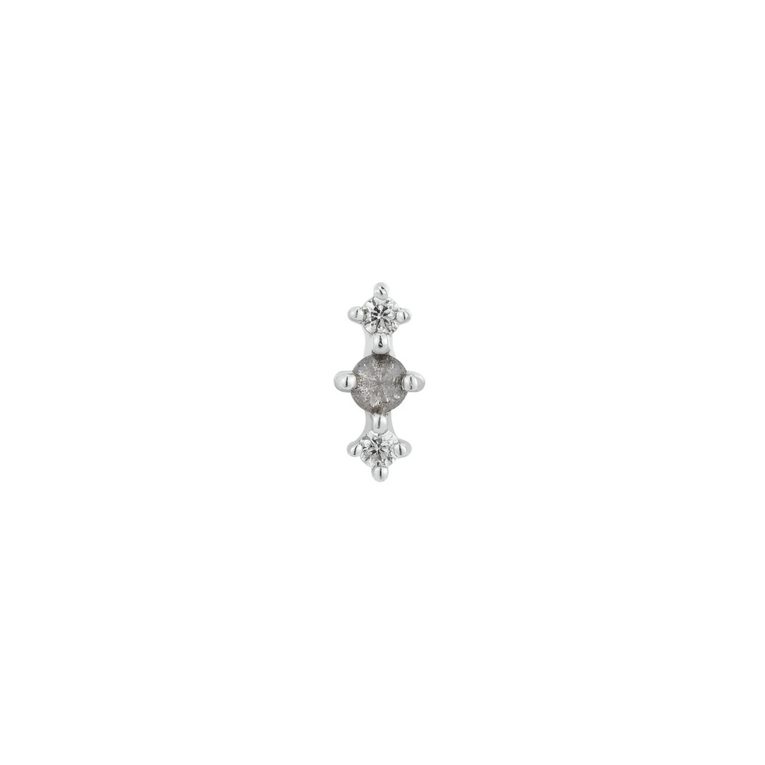 Ghostflower with Grey Diamond and CZ — Buddha