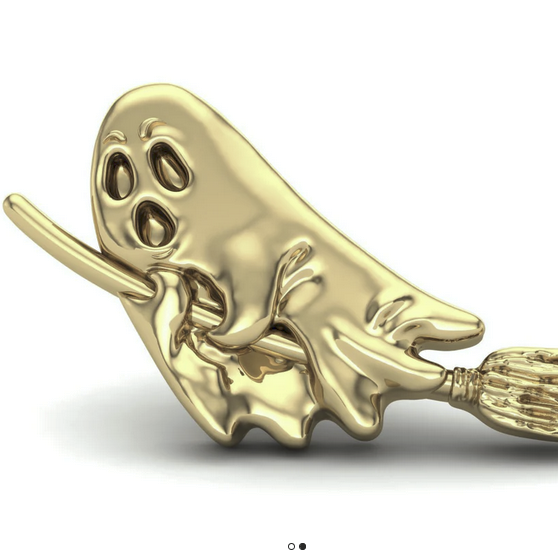 Ghost with Broom From Mushroom