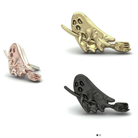 Ghost with Broom From Mushroom