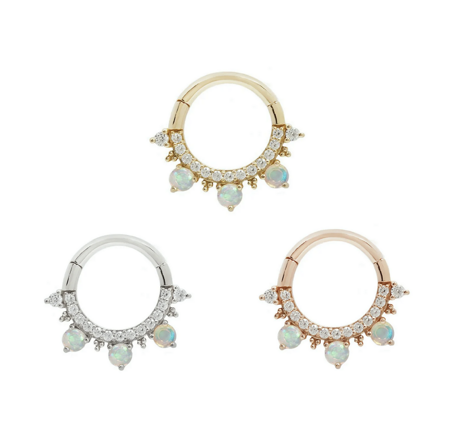 Gigi Clicker with Opal and CZ From Buddha