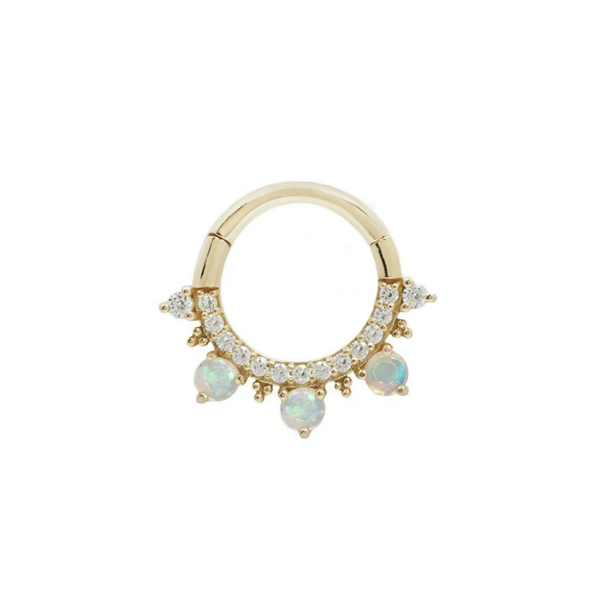 Gigi Clicker with Opal and CZ — Buddha