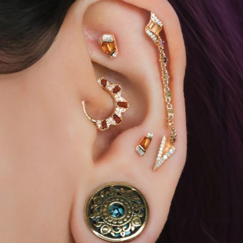 Gilty Pleasure with Garnet and Diamond Clicker — Buddha