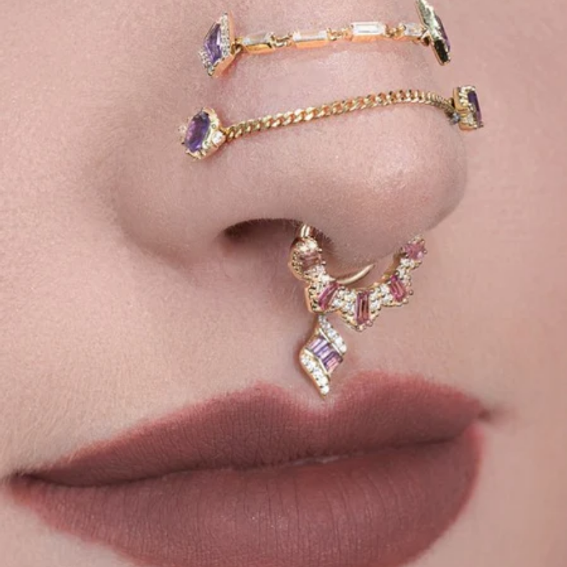 Gilty Pleasure with Pink Tourmaline and Diamond Clicker From Buddha