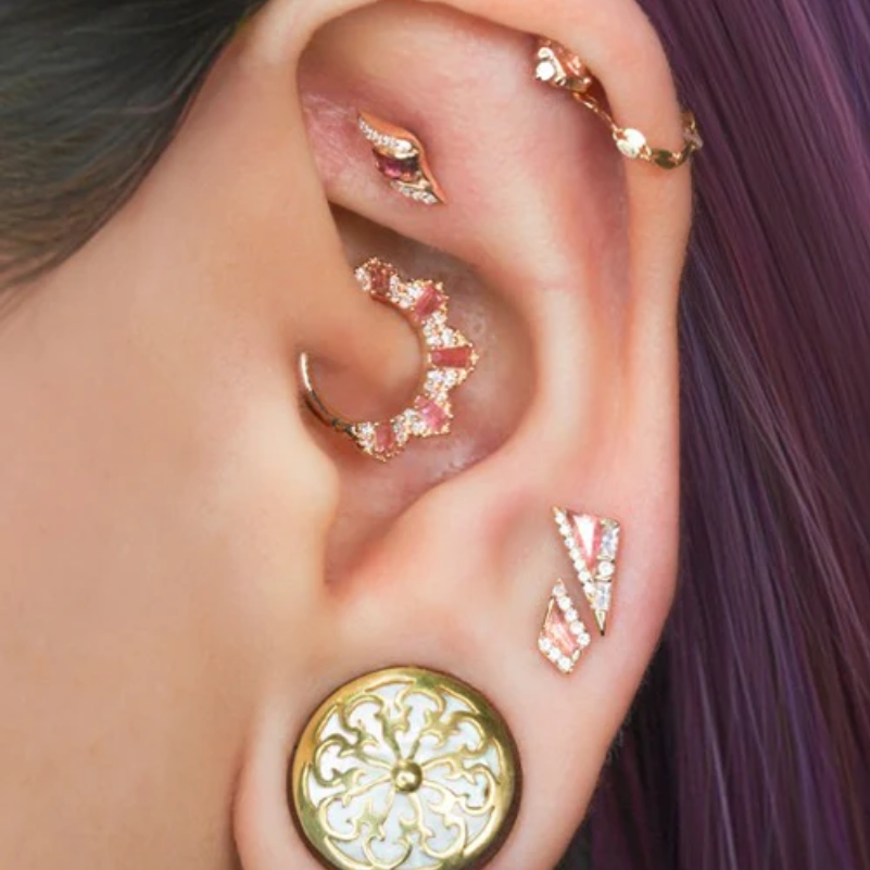 Gilty Pleasure with Pink Tourmaline and Diamond Clicker From Buddha