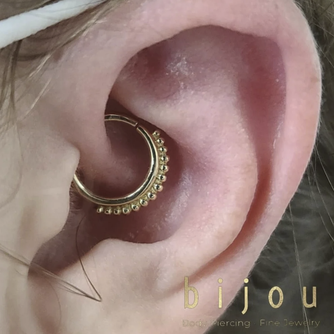 Gold Beaded Seam Ring from Junipurr (Vault) — Junipurr