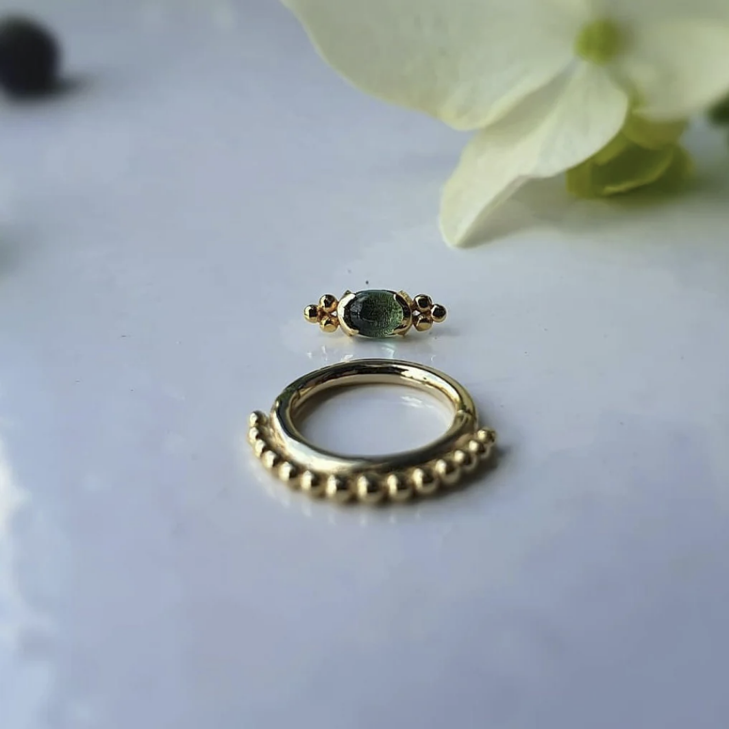 Gold Beaded Seam Ring from Junipurr (Vault) — Junipurr
