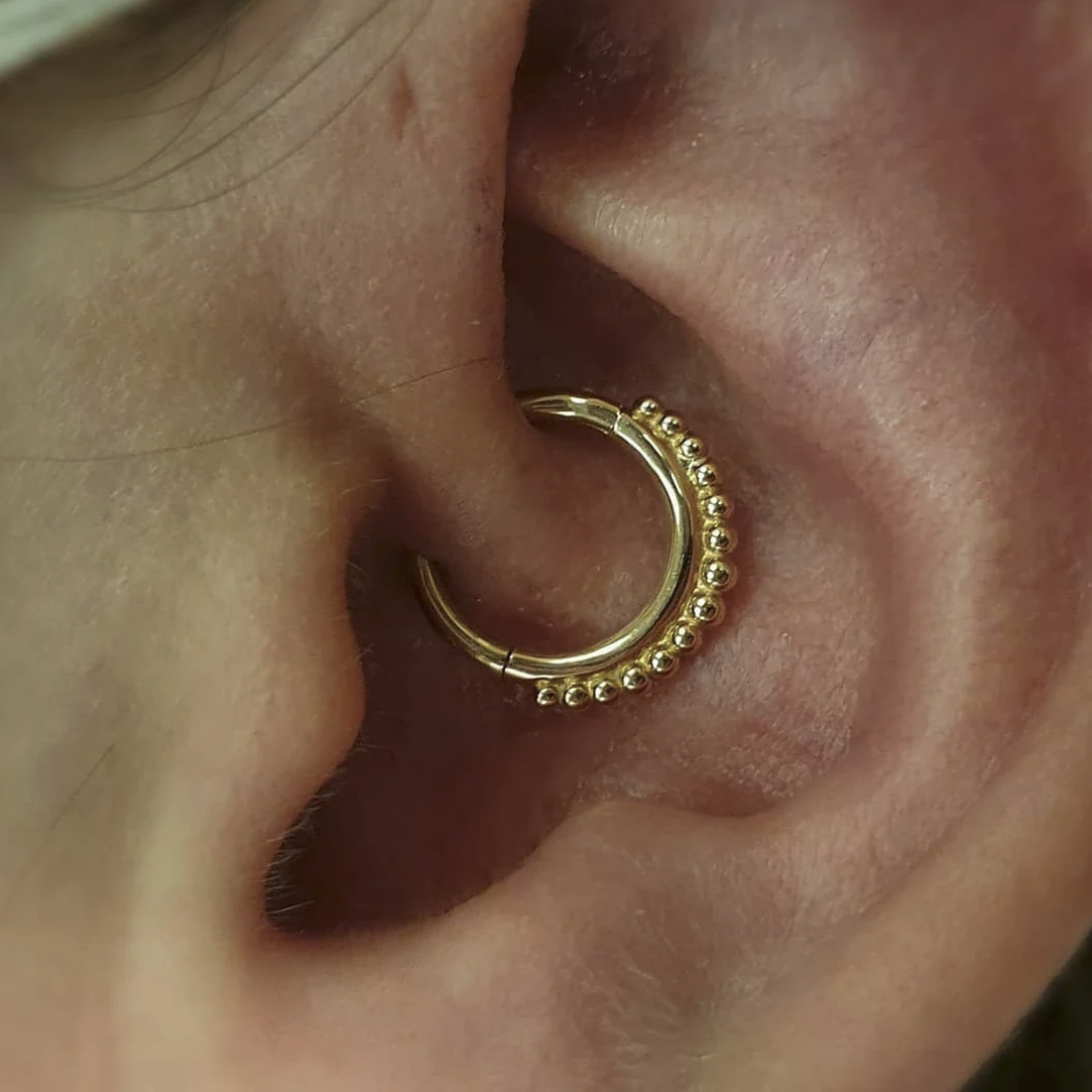 Gold Beaded Seam Ring from Junipurr