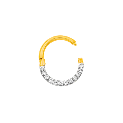 Gold CZ Clicker (Halo) from Junipurr