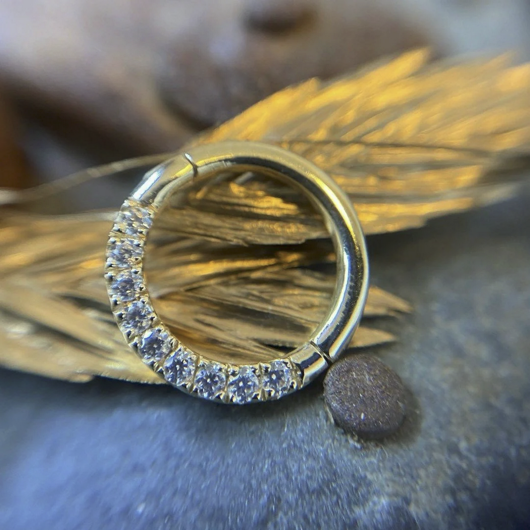 Gold CZ Clicker — Junipurr