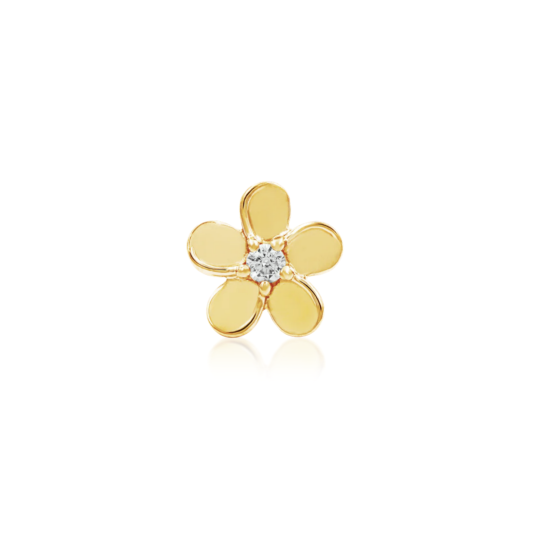 Gold CZ Flower from Junipurr