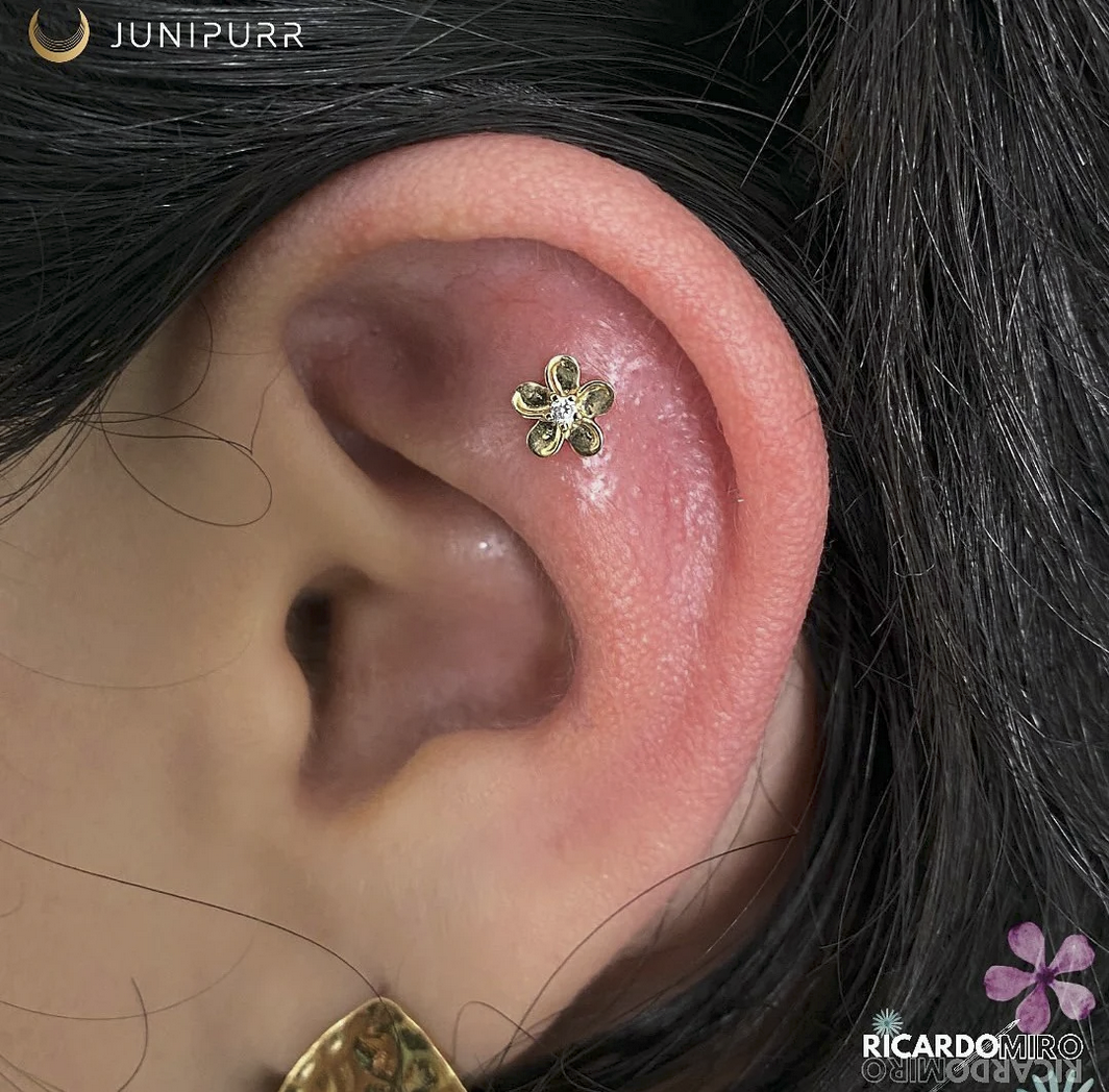 Gold CZ Flower — Junipurr