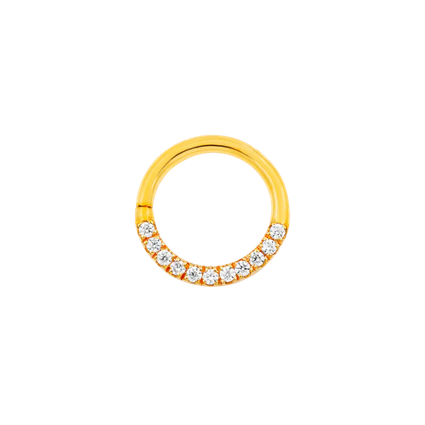 Gold CZ Seam Ring (Halo) — Junipurr