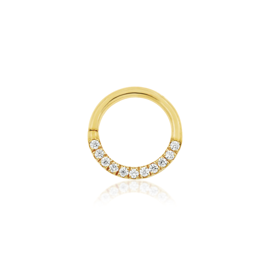 Gold CZ Seam Ring — Junipurr
