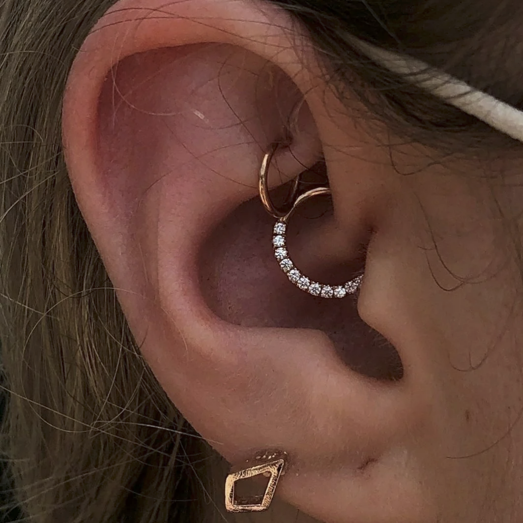Gold CZ Seam Ring — Junipurr