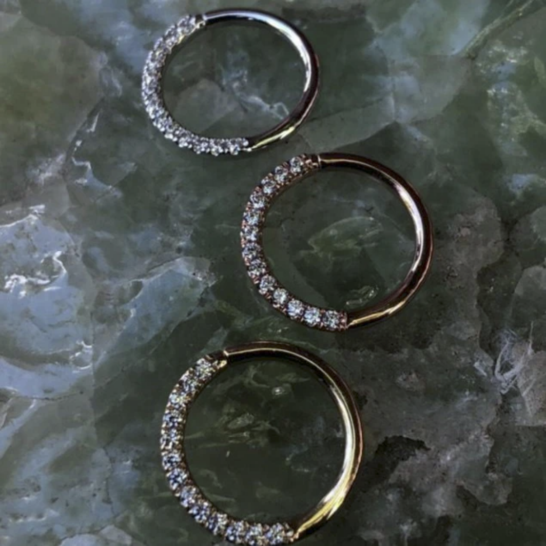 Gold CZ Seam Ring — Junipurr