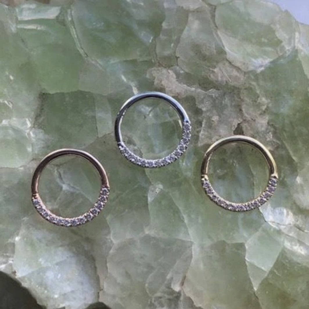 Gold CZ Seam Ring — Junipurr