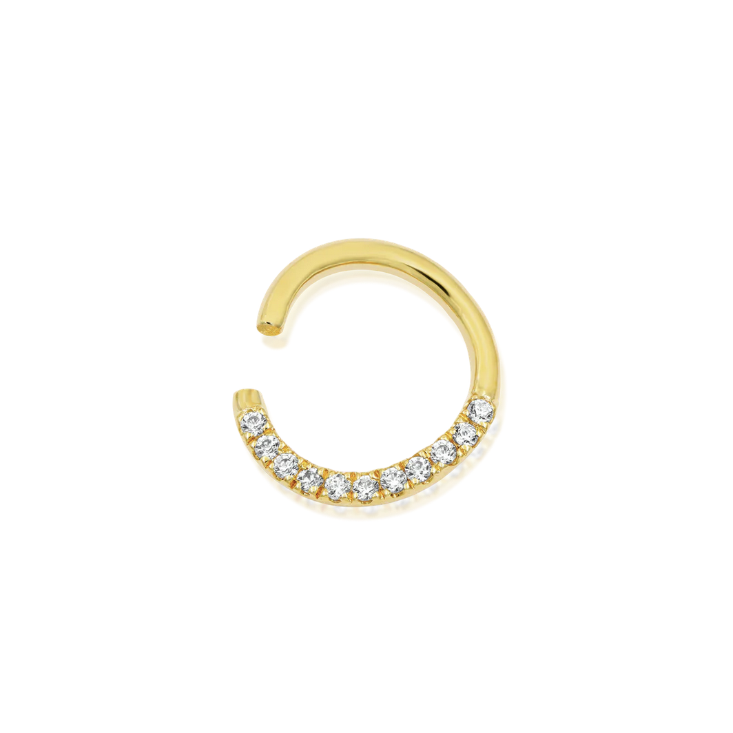 Gold CZ Seam Ring — Junipurr