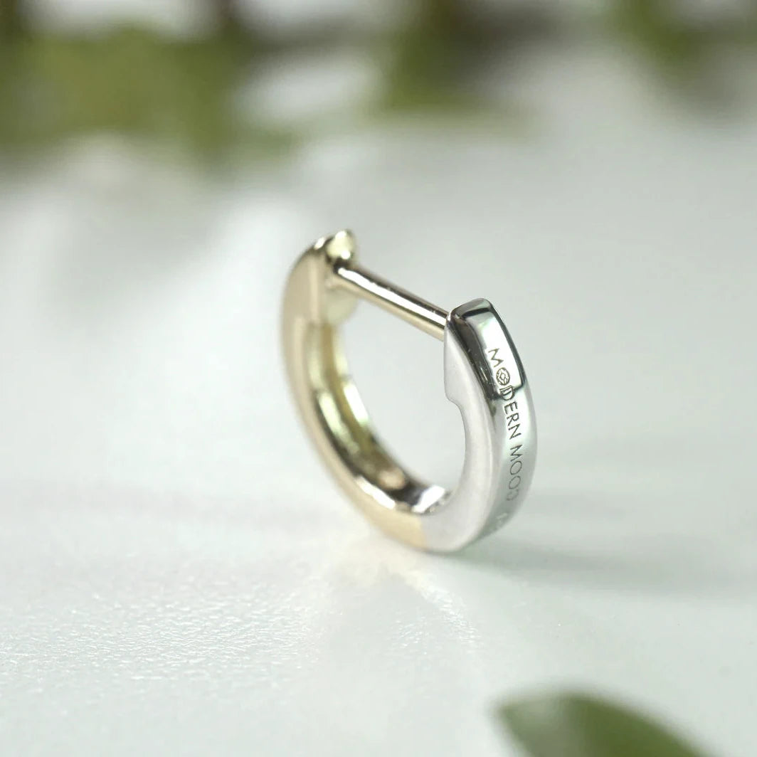 Solid Gold Huggie - Two-Tone — Modern Mood