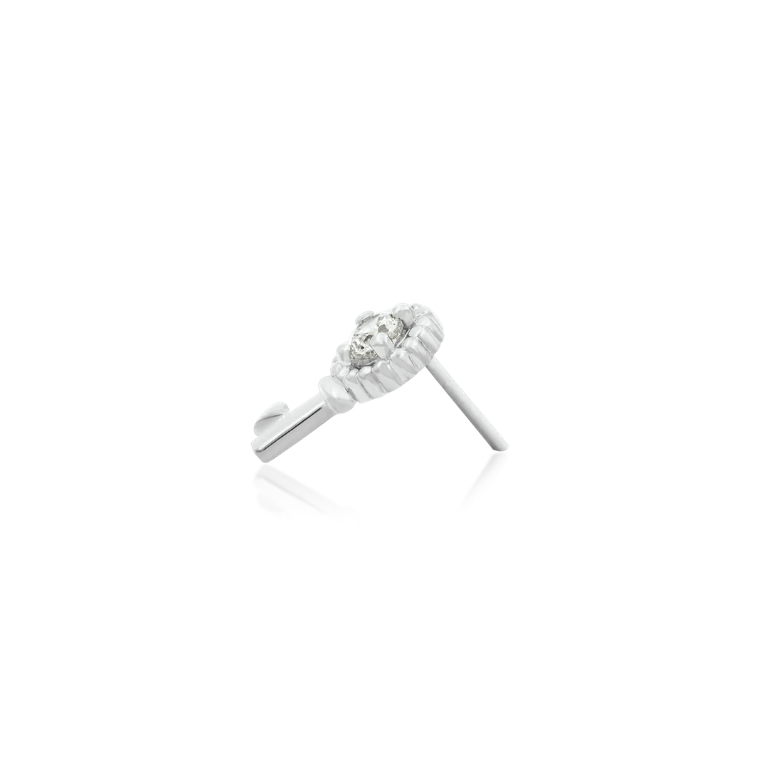 Gold Key with Heart from Junipurr White Gold and Rose Gold (Vault)
