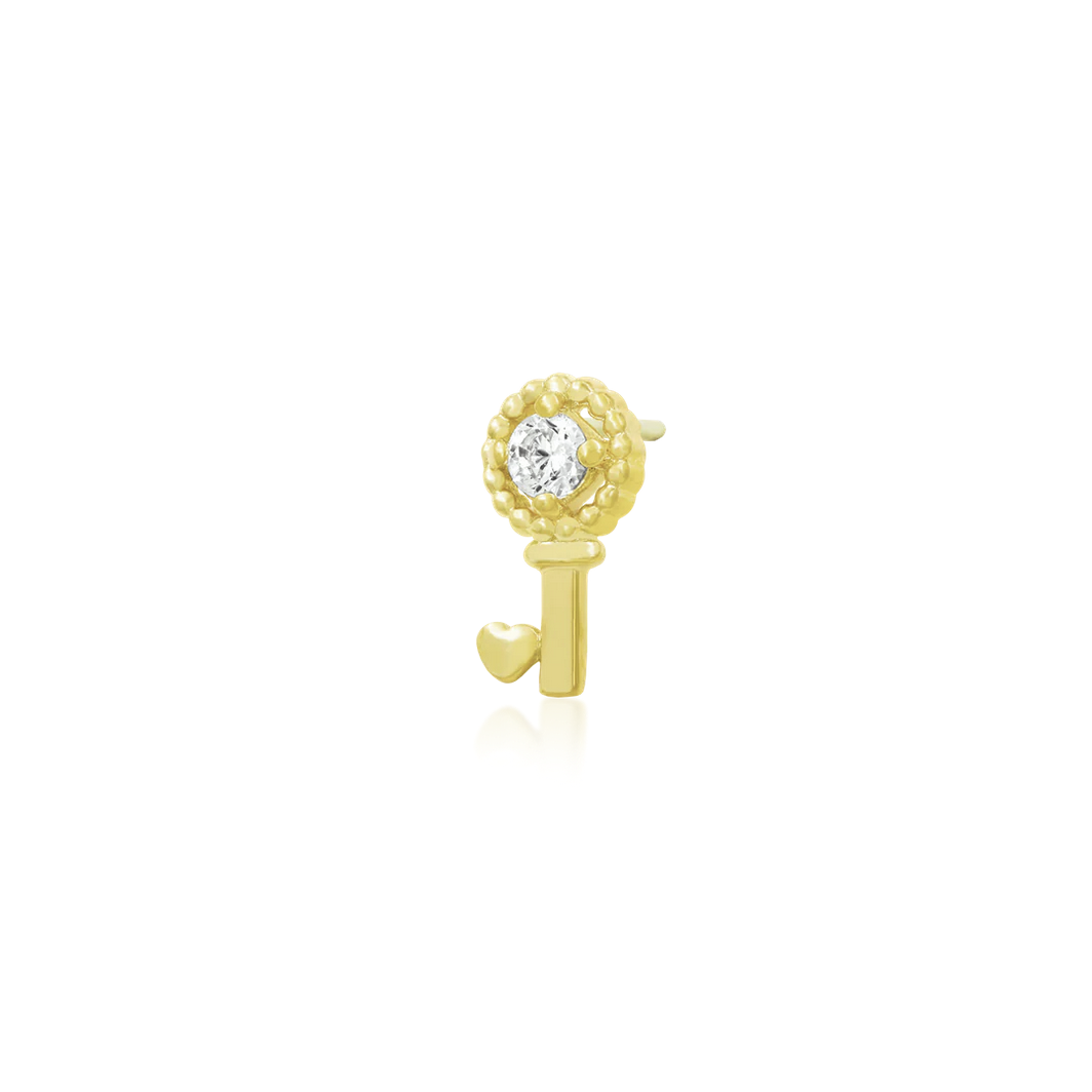 Gold Key with Heart from Junipurr
