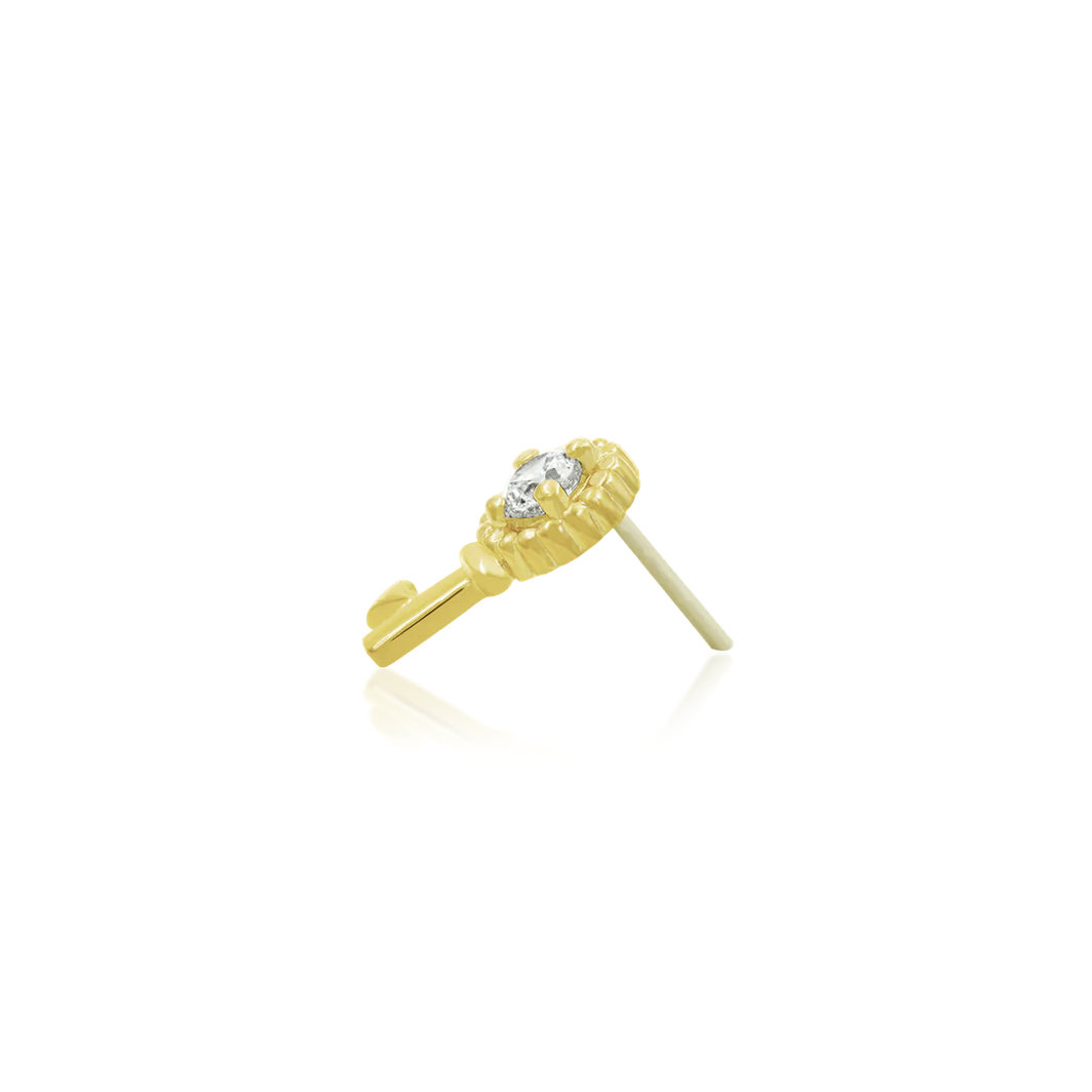 Gold Key with Heart — Junipurr