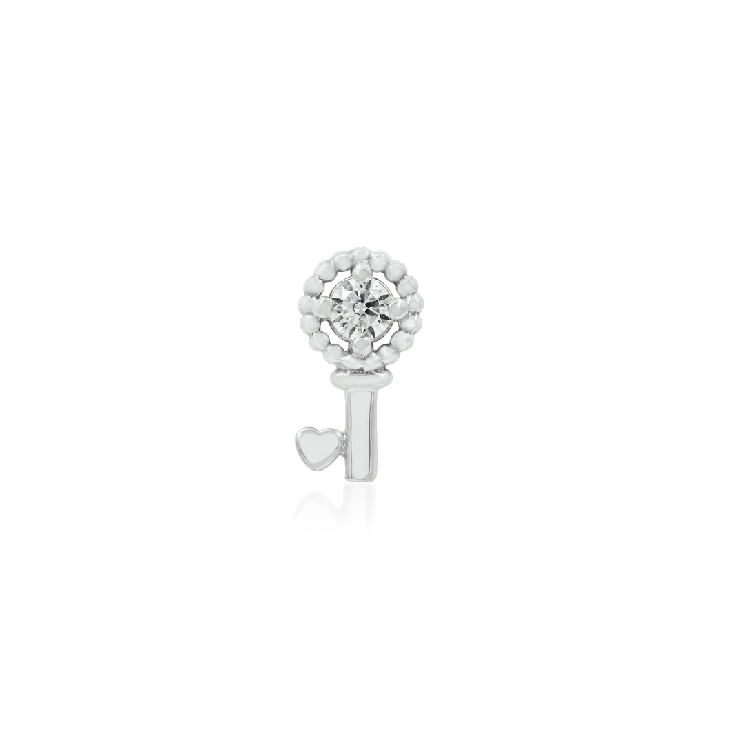 Gold Key with Heart from Junipurr White Gold and Rose Gold (Vault)