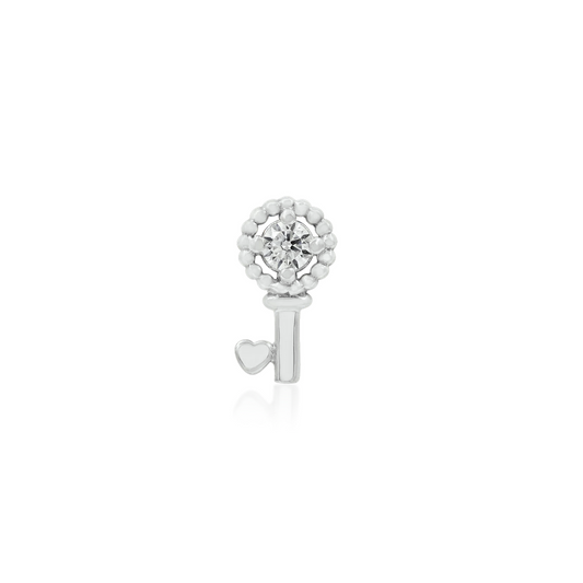 Gold Key with Heart from Junipurr White Gold and Rose Gold (Vault)