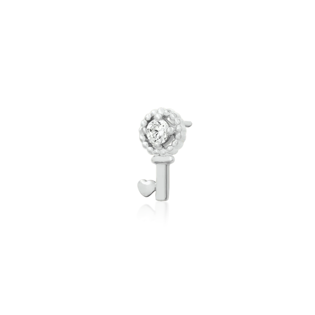 Gold Key with Heart from Junipurr White Gold and Rose Gold (Vault)