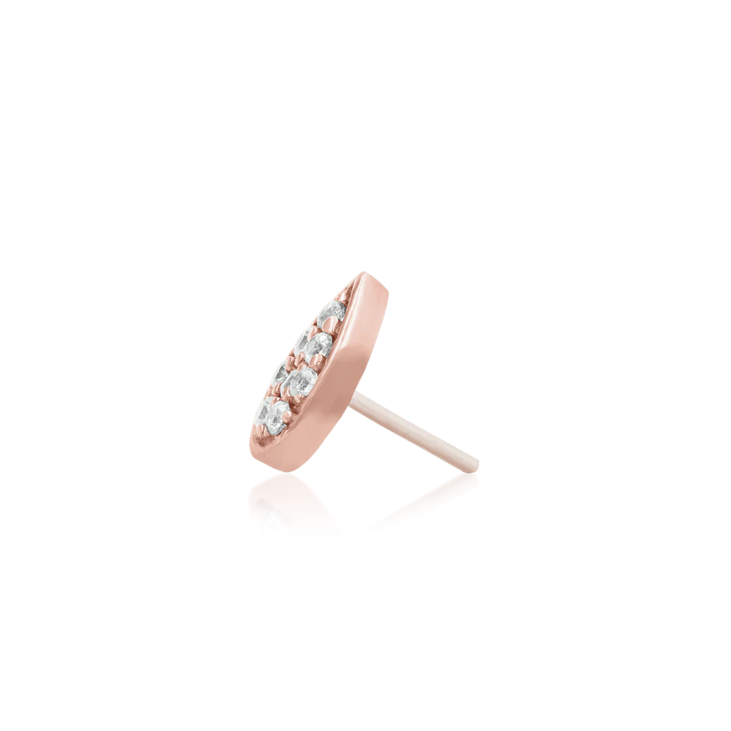 Gold Pear with CZ — Junipurr